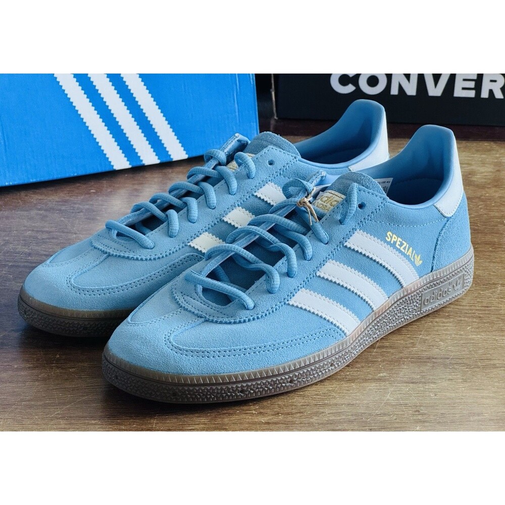Men’s Size 9 adidas Handball Spezial Light Blue Cloud White Gum BD7632 NIB